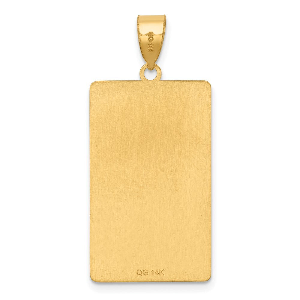 14k Yellow Gold Death Tarot Card Pendant for Women