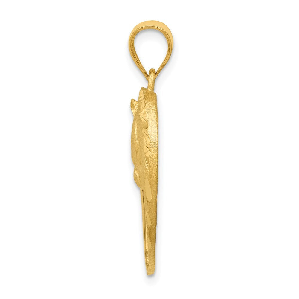 14k Yellow Gold Horse Pendant