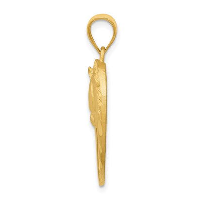 14k Yellow Gold Horse Pendant