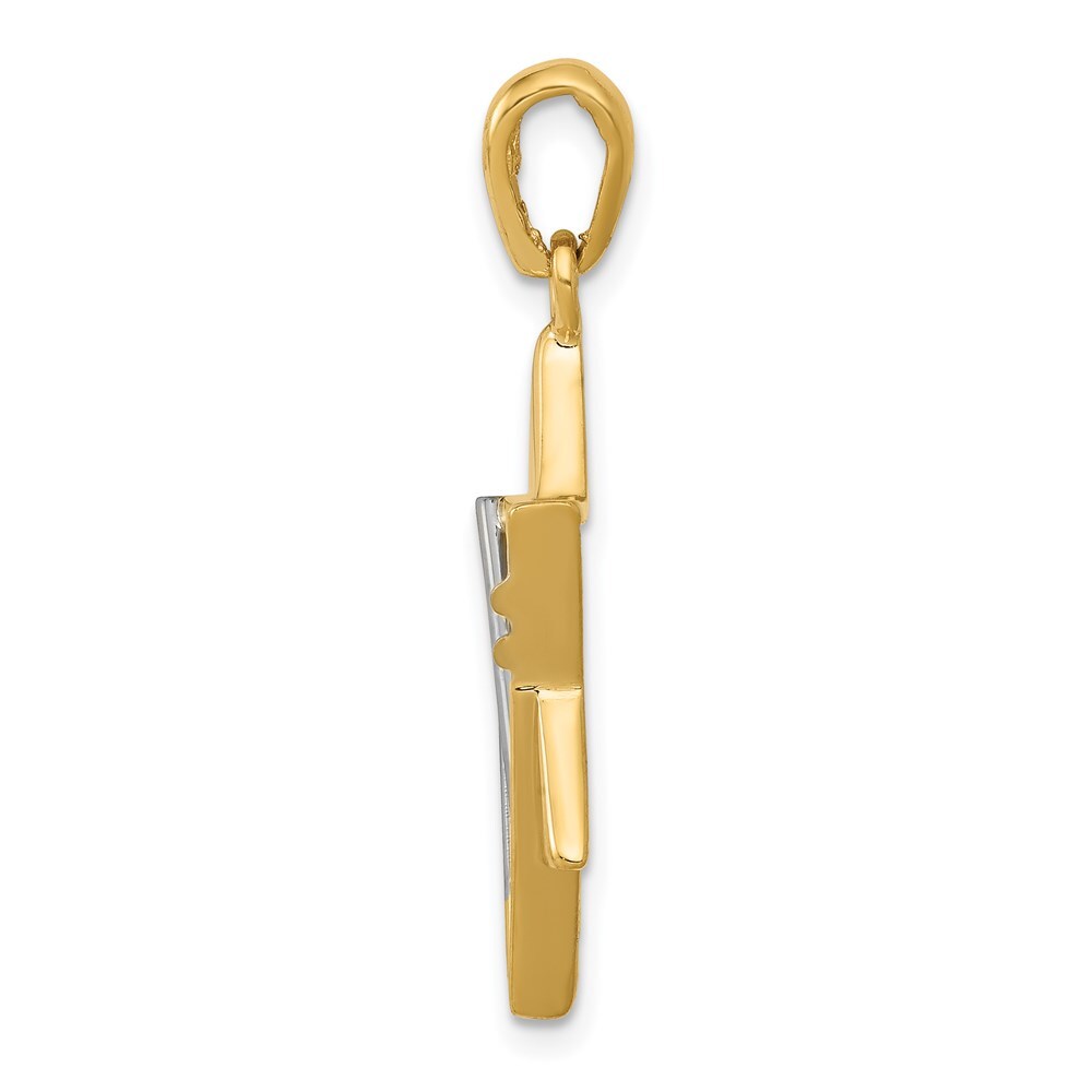 14k Two-tone Gold Star of David Pendant for Women