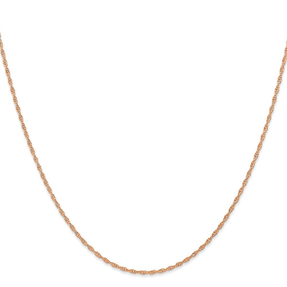 14K Rose Gold 20 inch Carded 1.15mm Cable Rope Chain Necklace