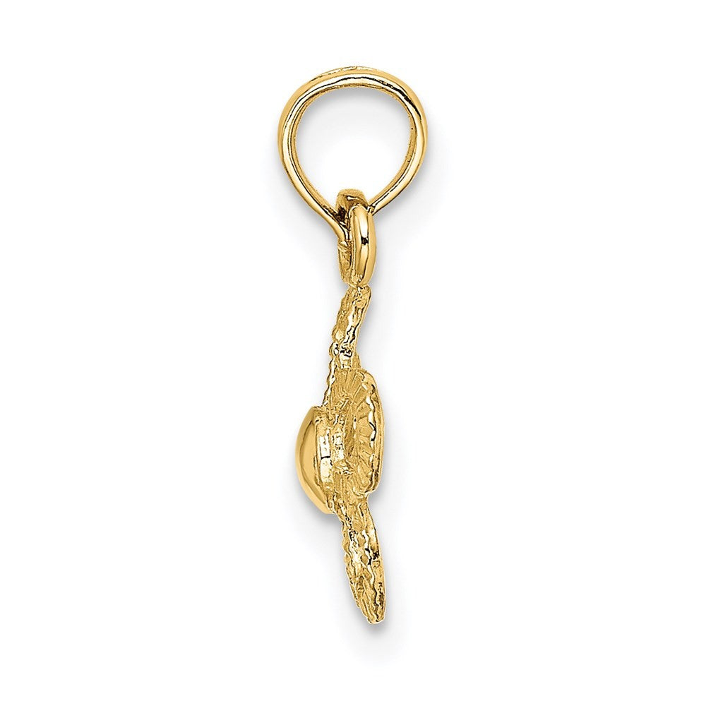 14k Yellow Gold Mini Daisy Flower Charm