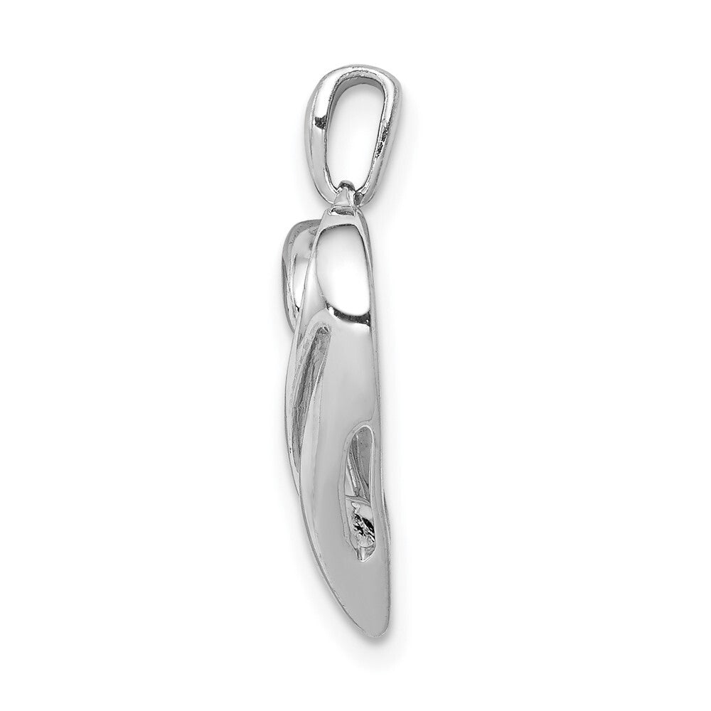 14k White Gold 1/15ct. Diamond Heart Pendant for Women