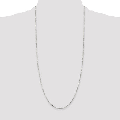 Sterling Silver 1.5mm Fancy Beaded Chain