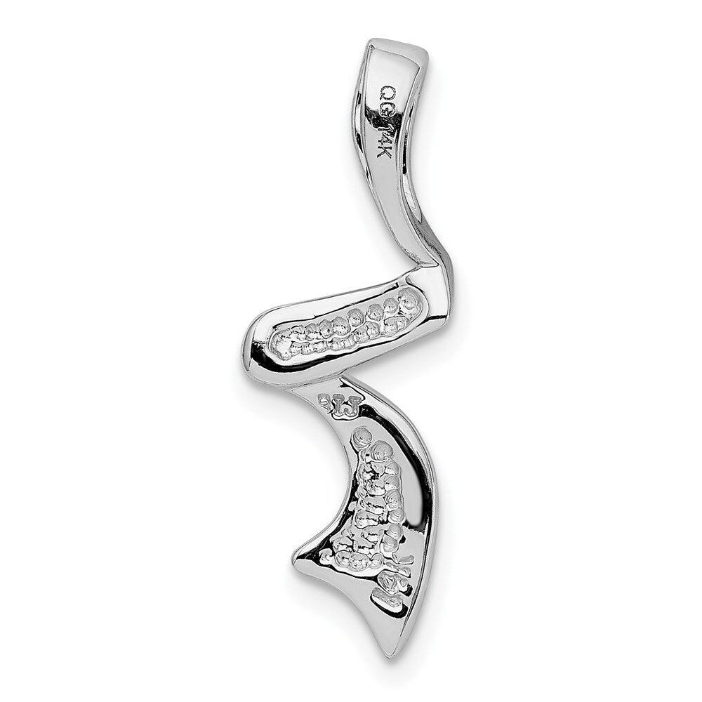14k White Gold Chain Slide Pendant