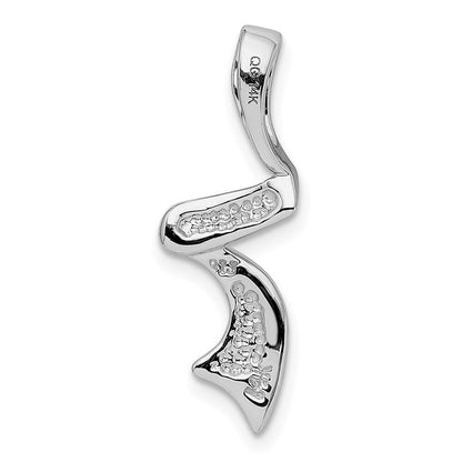 14k White Gold Chain Slide Pendant
