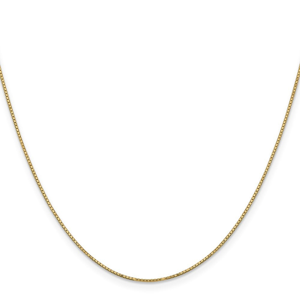 14k Yellow Gold 22 inch .9mm Box Chain Necklace