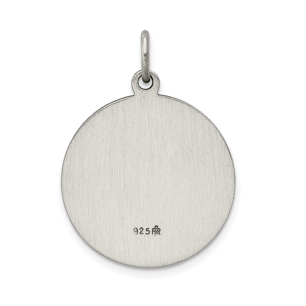 Sterling Silver Antiqued Saint Jude Thaddeus Medal Pendant