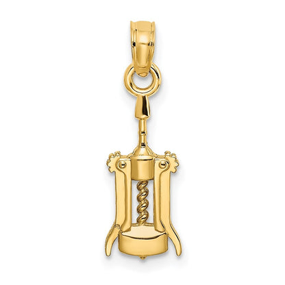 14k Yellow Gold Wine Opener Charm