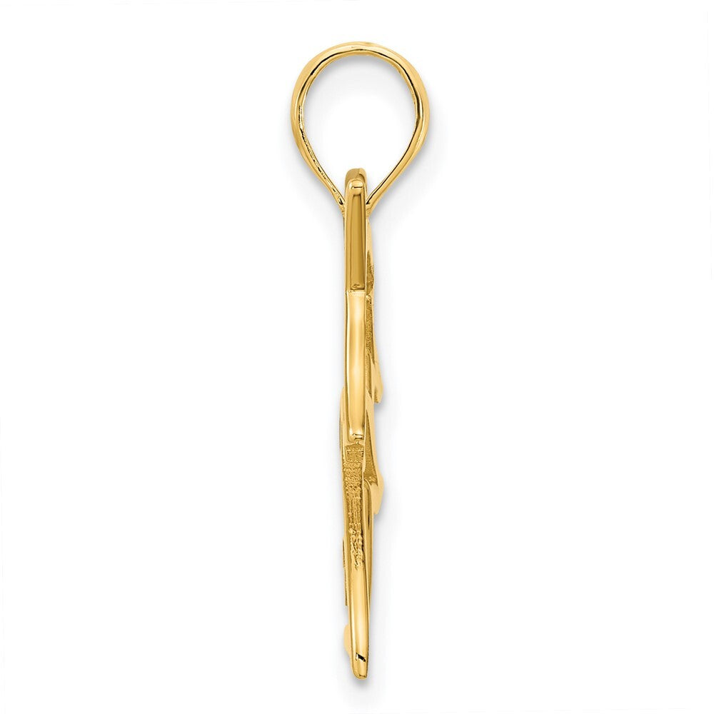 14k Yellow Gold Unicorn Pendant for Women
