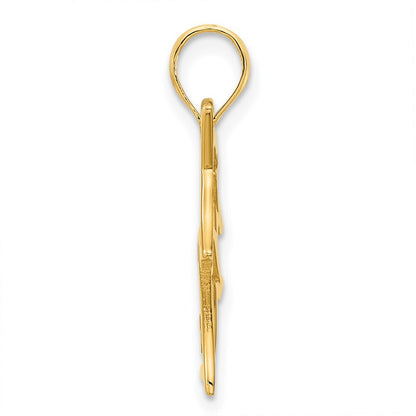 14k Yellow Gold Unicorn Pendant for Women
