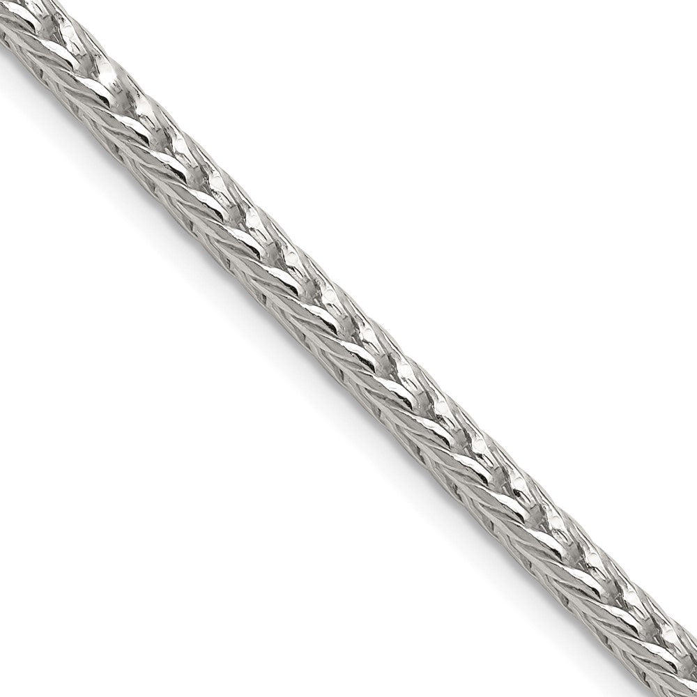 Sterling Silver 3.4mm Diamond-cut Round Franco Chain Necklace