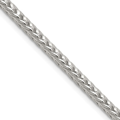 Sterling Silver 3.4mm Diamond-cut Round Franco Chain Necklace