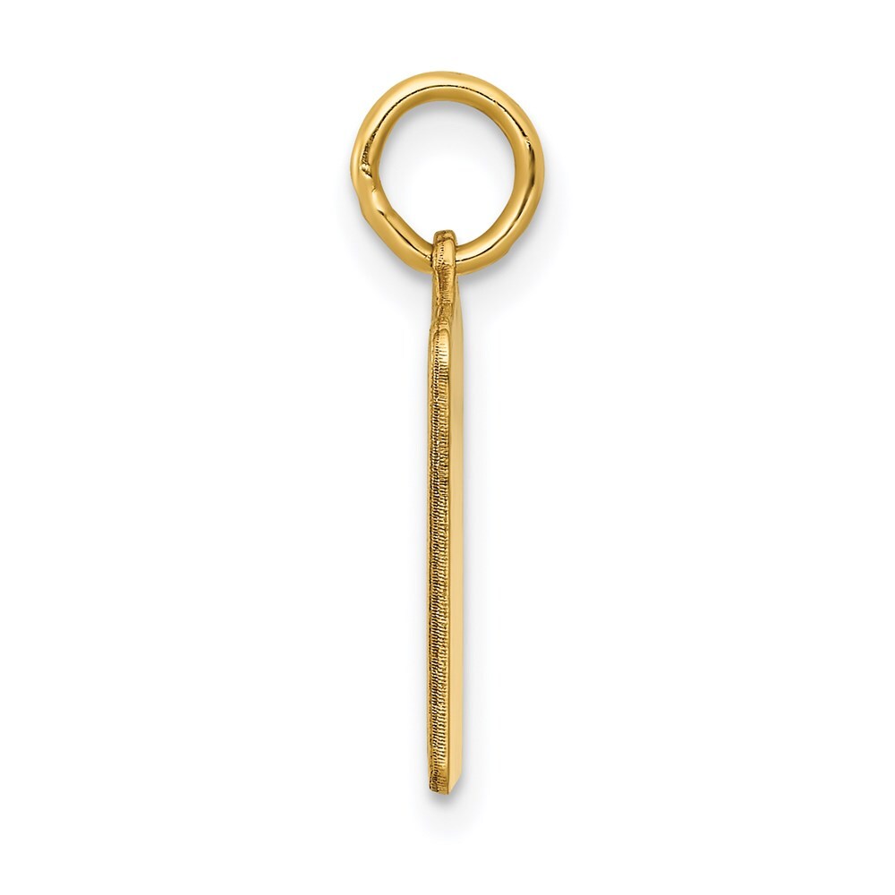 14k Yellow Gold Enameled Blue Engravable Birth Certificate Charm Pendant