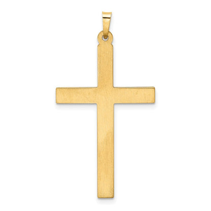 14k Yellow Gold Hollow Cross Pendant