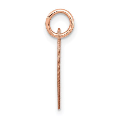 14k Rose Gold Plain .013 Gauge Engraveable Heart Disc Charm Pendant