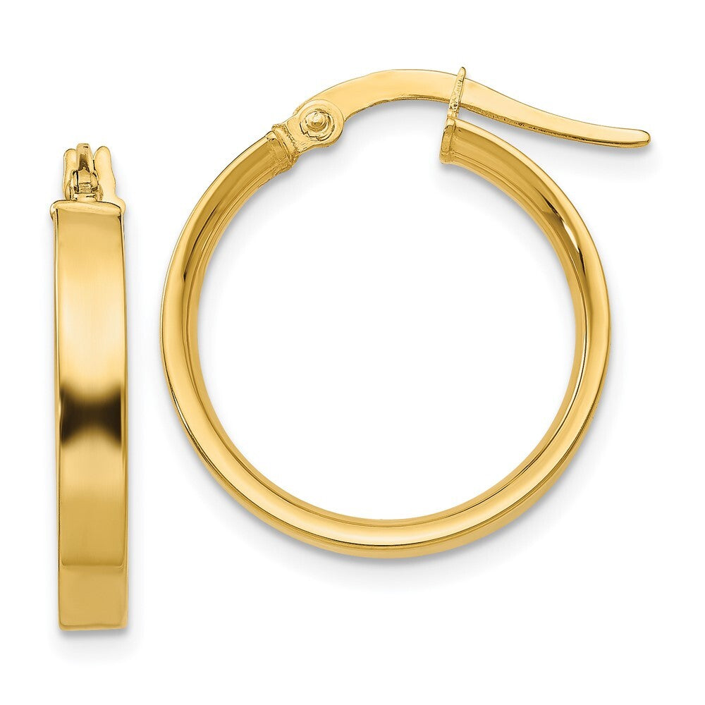 14k Yellow Gold 3mm Small Hoop Earrings Gift for Women