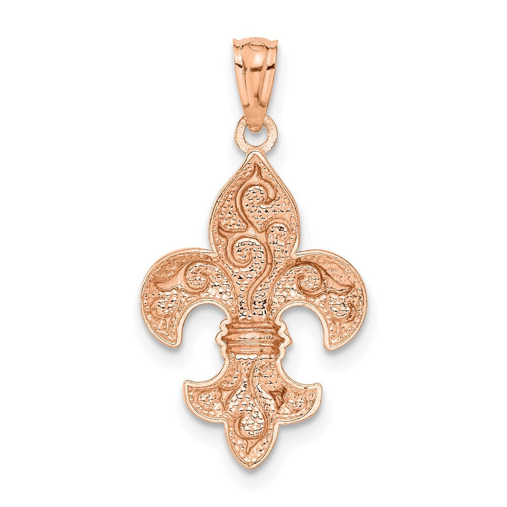 14k Rose Gold Fleur de lis Pendant for Women