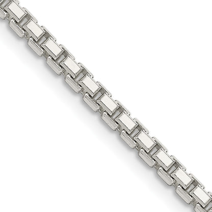 Sterling Silver 2.5mm 8 Sided Diamond-cut Box Chain Necklace