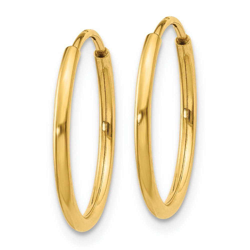 14k Yellow Gold 1.25mm Endless Hoop Earring