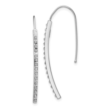 14K White Gold Diamond Earrings