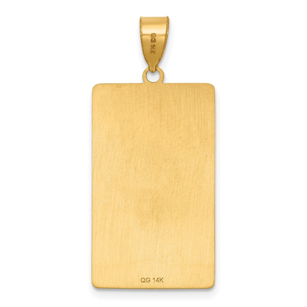 14k Yellow Gold The Chariot Tarot Card Pendant for Women