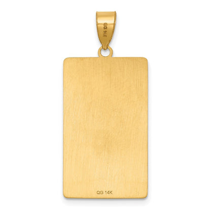 14k Yellow Gold The Chariot Tarot Card Pendant for Women