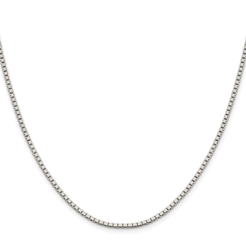 Sterling Silver Rhodium-plated 1.9mm Box Chain Necklace