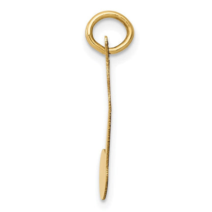 14k Yellow Gold Polished Musical Note Charm Pendant for Women
