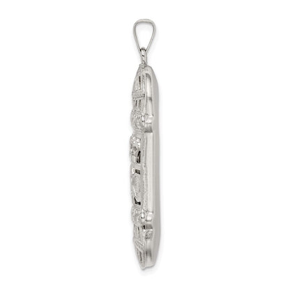 Sterling Silver Fancy Mezuzah Pendant Holiday Gift for Women