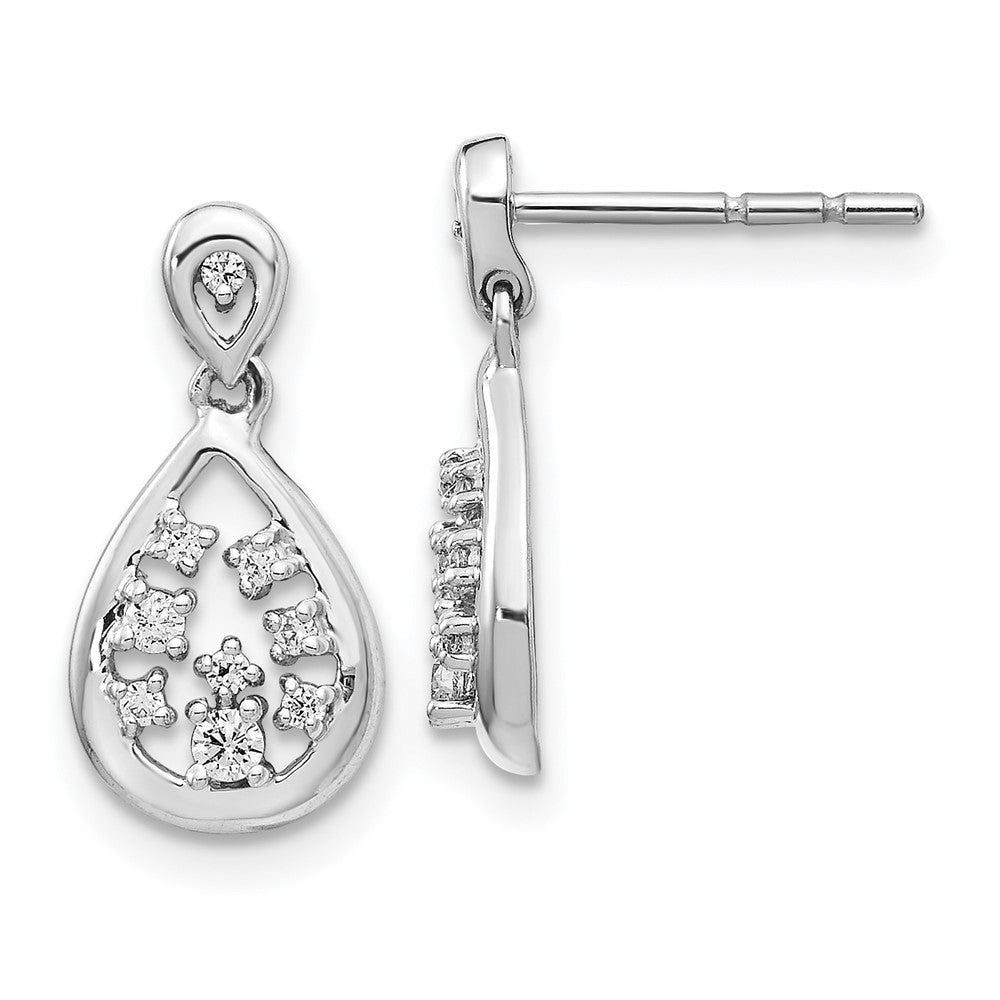 14k White Gold Diamond Earrings