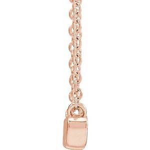 14k Rose Gold 19.57x4.61 mm Nana 18" Necklace Gift for Women