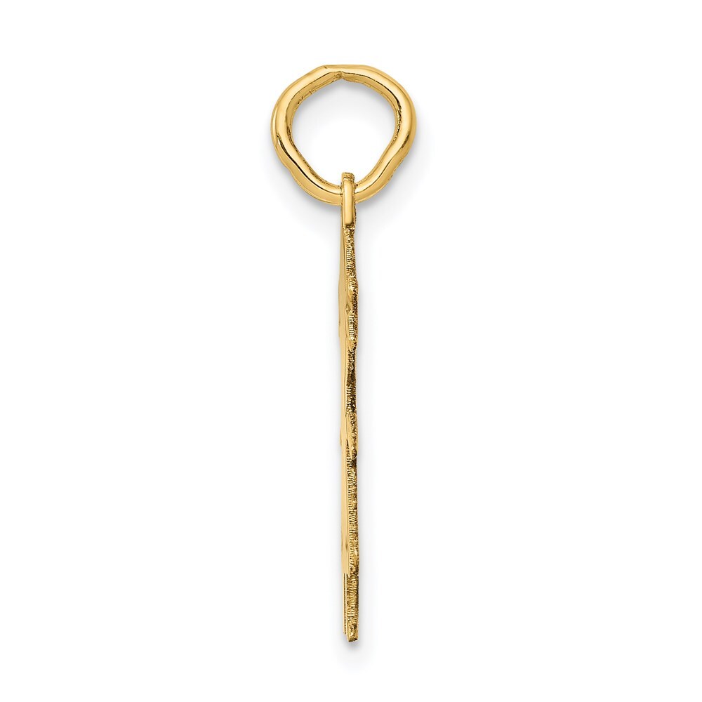 14k Yellow Gold .018 Depth Engravable Girl Charm Pendant for Women