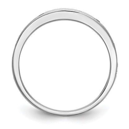 14k White Gold Blue Sapphire Complete Channel Band Size 7