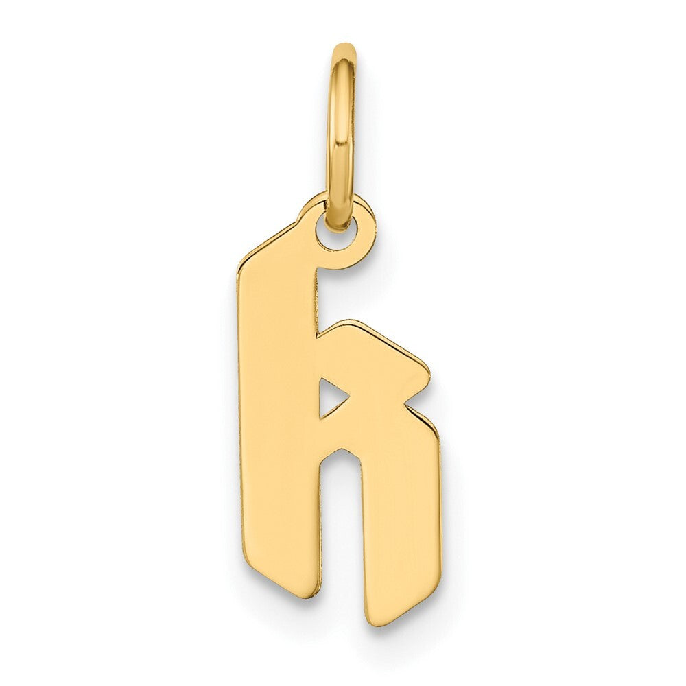 14k Yellow Gold Lowercase Letter K Initial Pendant for Women