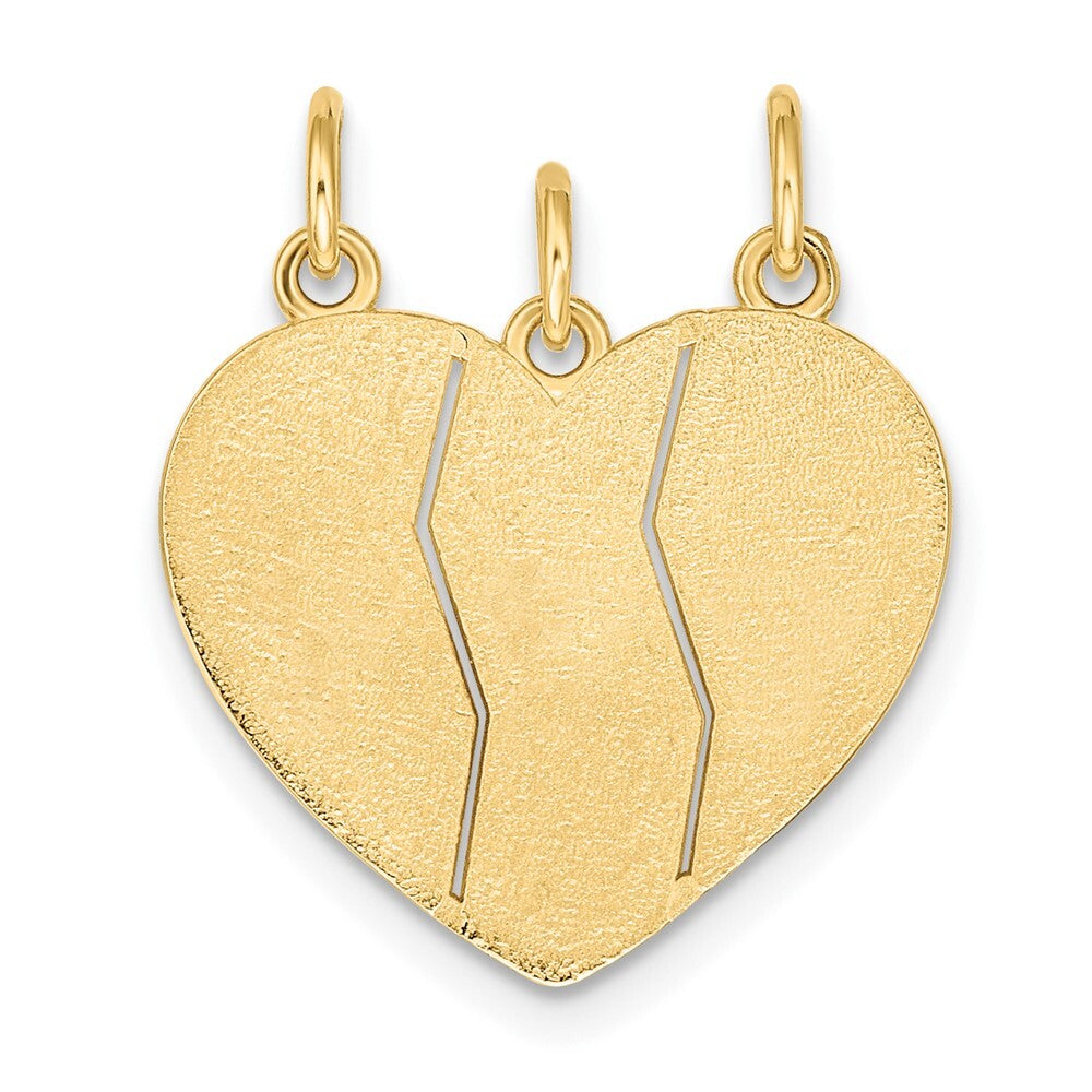 14k Yellow Gold 3-piece Break-apart BIG SIS-SIS-LIL SIS Charm Pendant for Women
