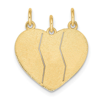 14k Yellow Gold 3-piece Break-apart BIG SIS-SIS-LIL SIS Charm Pendant for Women