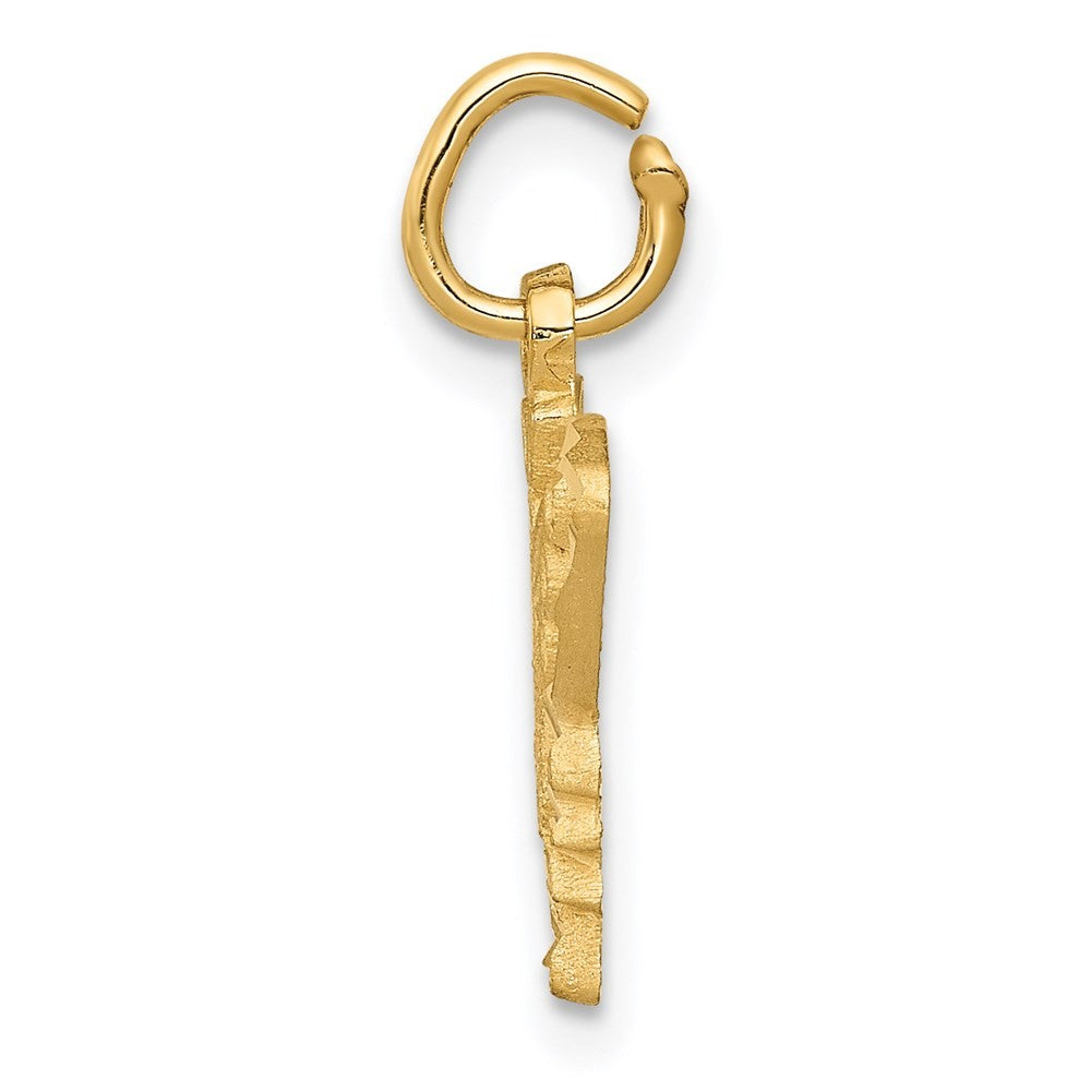 14k Yellow Gold Butterfly Charm Pendant