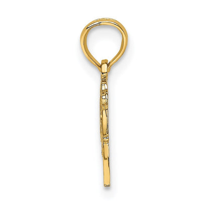 14k Yellow Gold GREAT GRANDMA with Heart Charm