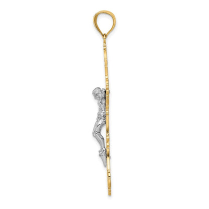 14K Two-Tone Gold Crucifix Charm