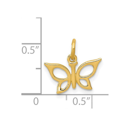 14k Yellow Gold Butterfly Charm