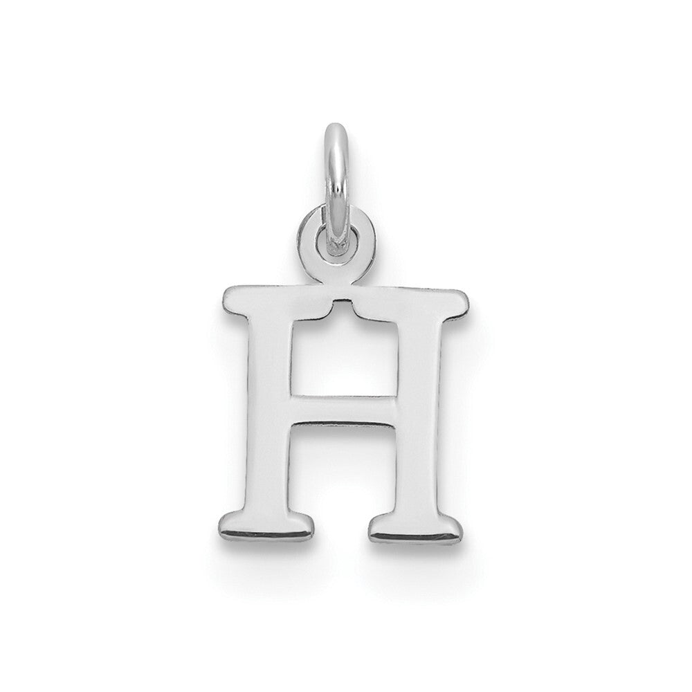 14k White Gold Cutout Letter H Initial Pendant for Women