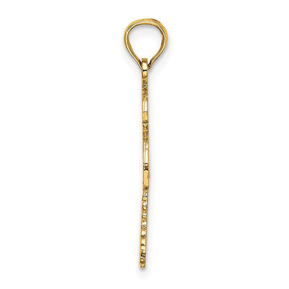 14k Yellow Gold Palm Tree  Cactus Charm Pendant for Women
