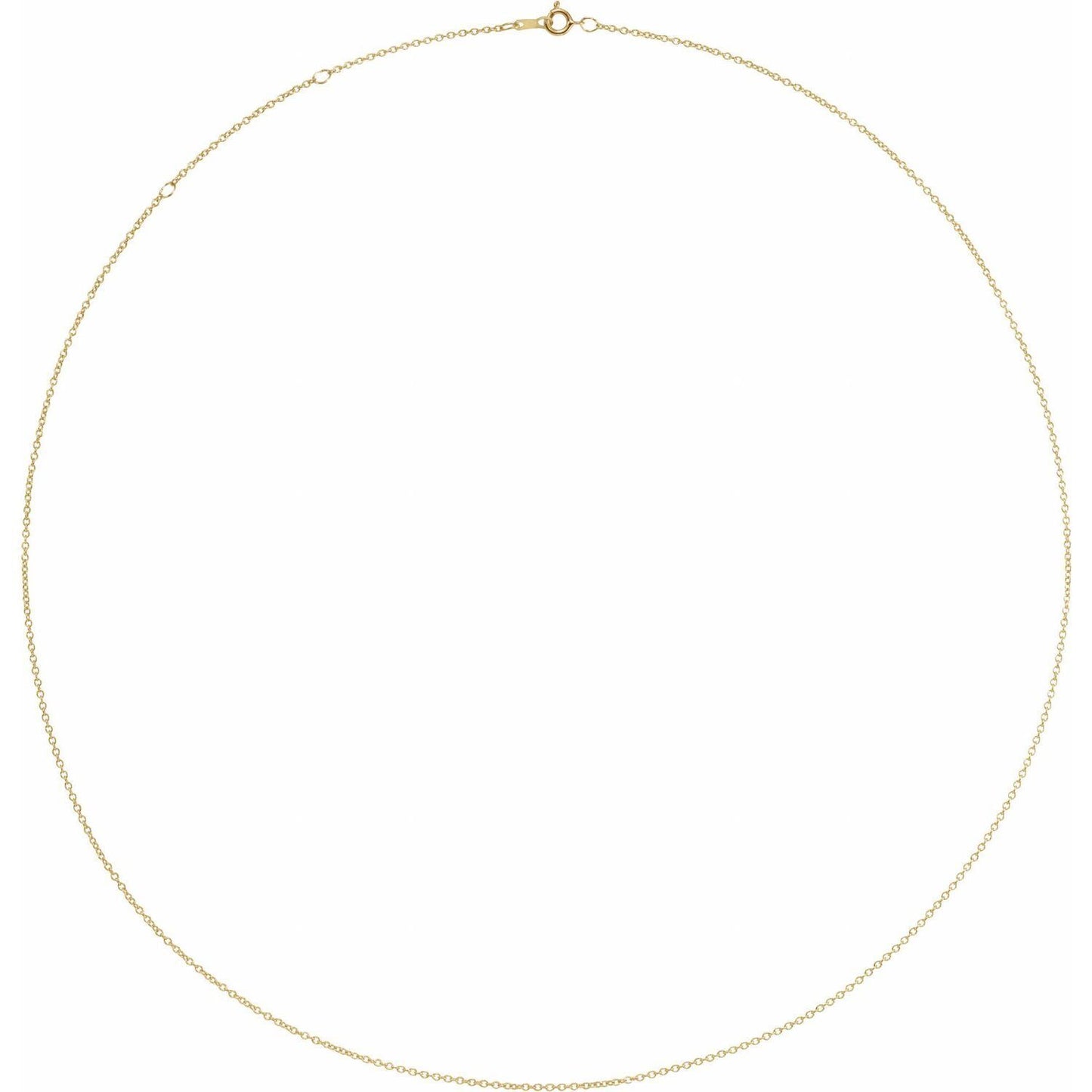 14k Yellow Gold 1 mm Adjustable Cable 16-18" Chain Necklace Fine Gift for Women