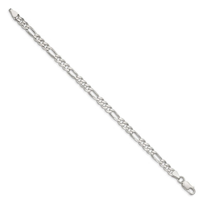 Sterling Silver 5.5mm Figaro Chain Bracelet