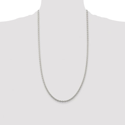 Sterling Silver Rhodium-plated 3.5mm Cable Chain