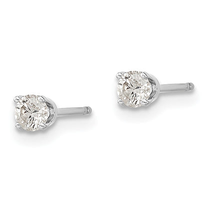 14k White Gold AA Quality Complete Diamond Earring Gift for Women