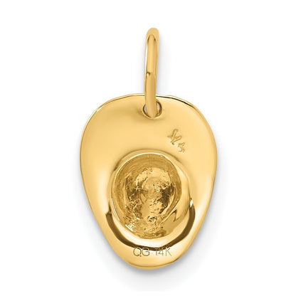 14k Yellow Gold  3D Fireman's Hat Charm