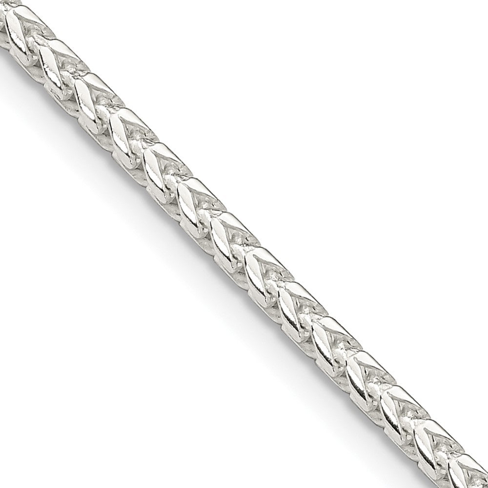 Sterling Silver 2.55mm Diamond-Cut Square Franco Chain Necklace