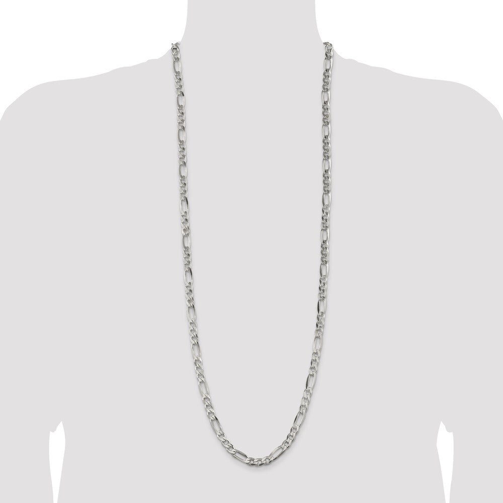 Sterling Silver 6.75mm Figaro Chain